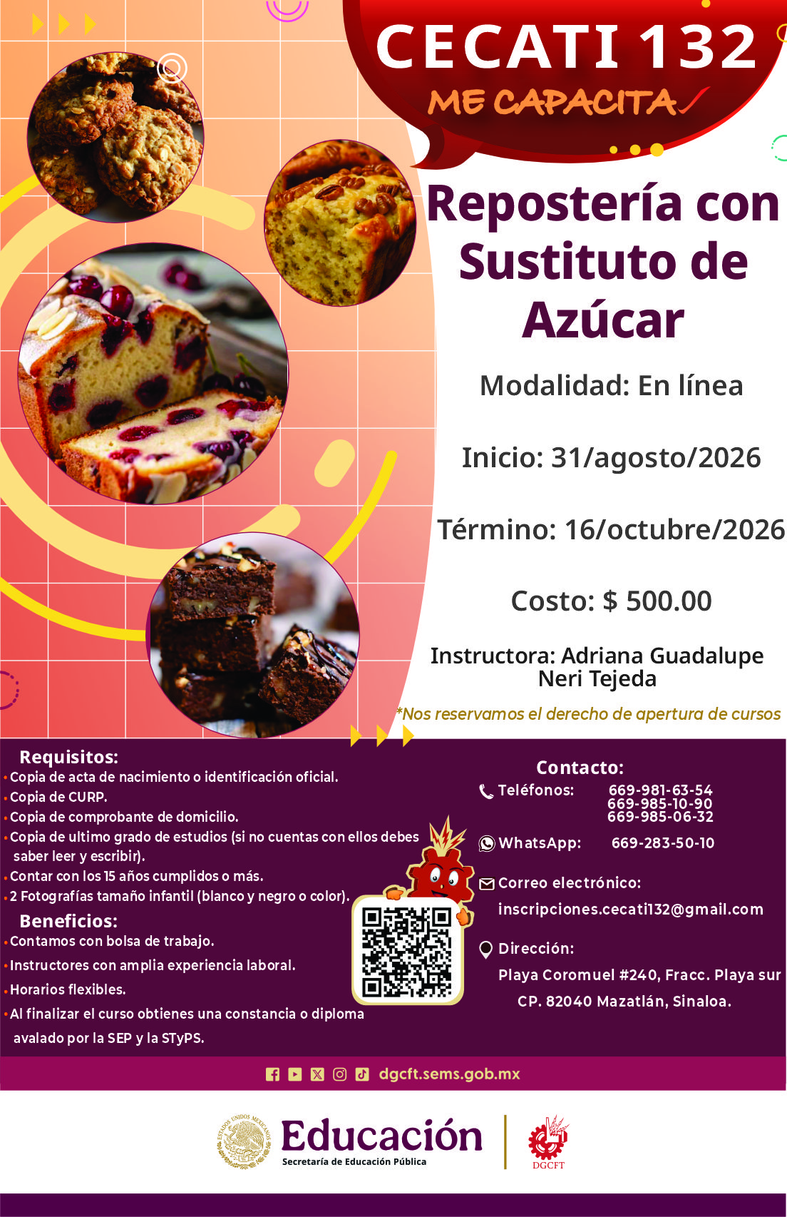 Repostería con Sustituto de Azúcar